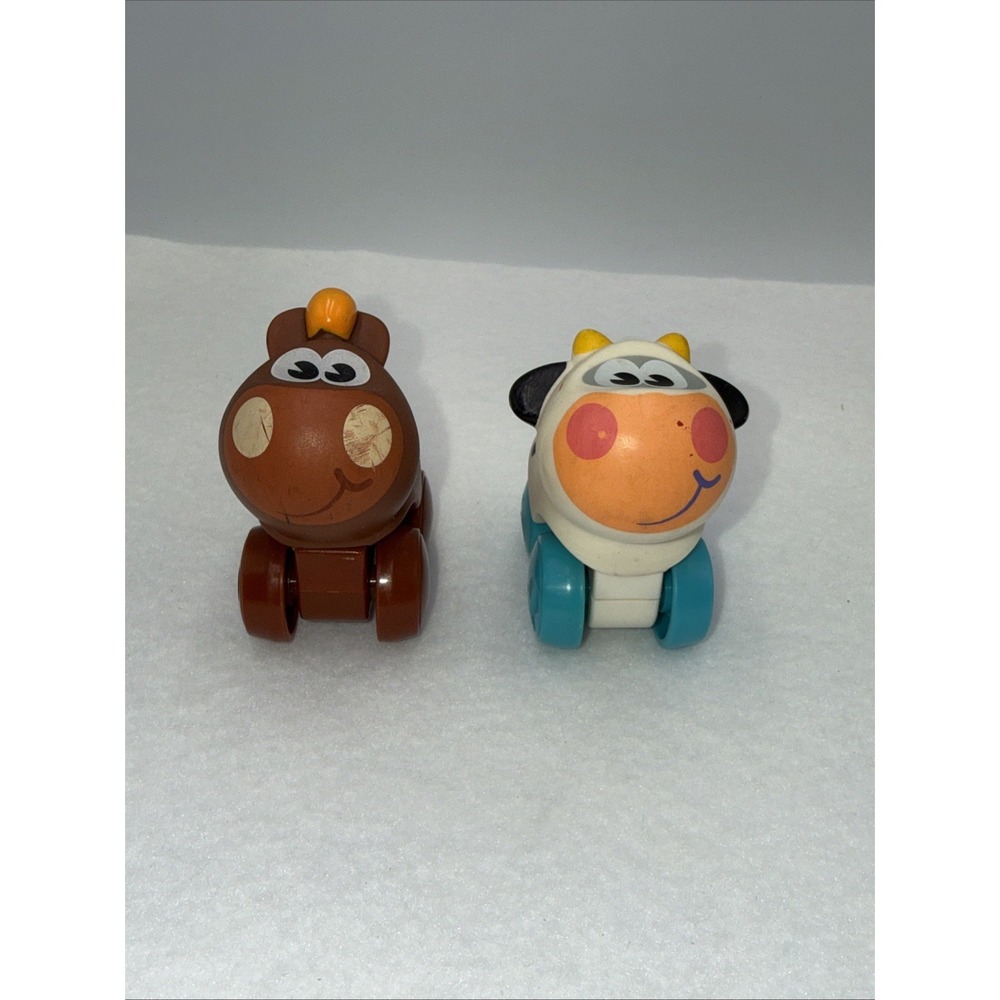 Playskool Mini Wheel Pals 2.5" Penguin Bear 2009‎ Hasbro Lot of 2 Animal Tracks
